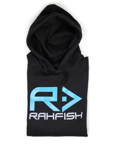 RAHFISH BIG R BLACK TEAL HOODIE