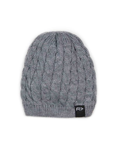 cable knit beanie grey