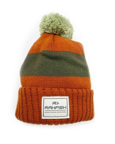 NOR ORIG JACQUARD RUST LODEN POM BEANIE