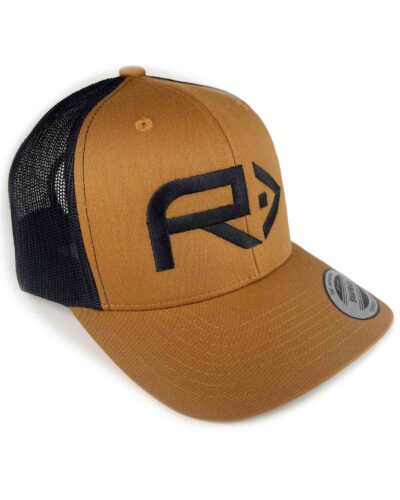 RAHFISH BIG R CARAMEL BLACK TRUCKER HAT