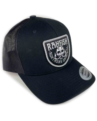 RAHFISH HOOKED SKULL TRUCKER HAT