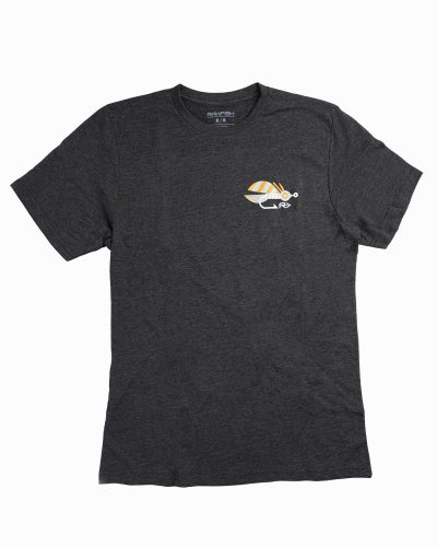 RIVER FLY TEE HEATHER CHARCOAL